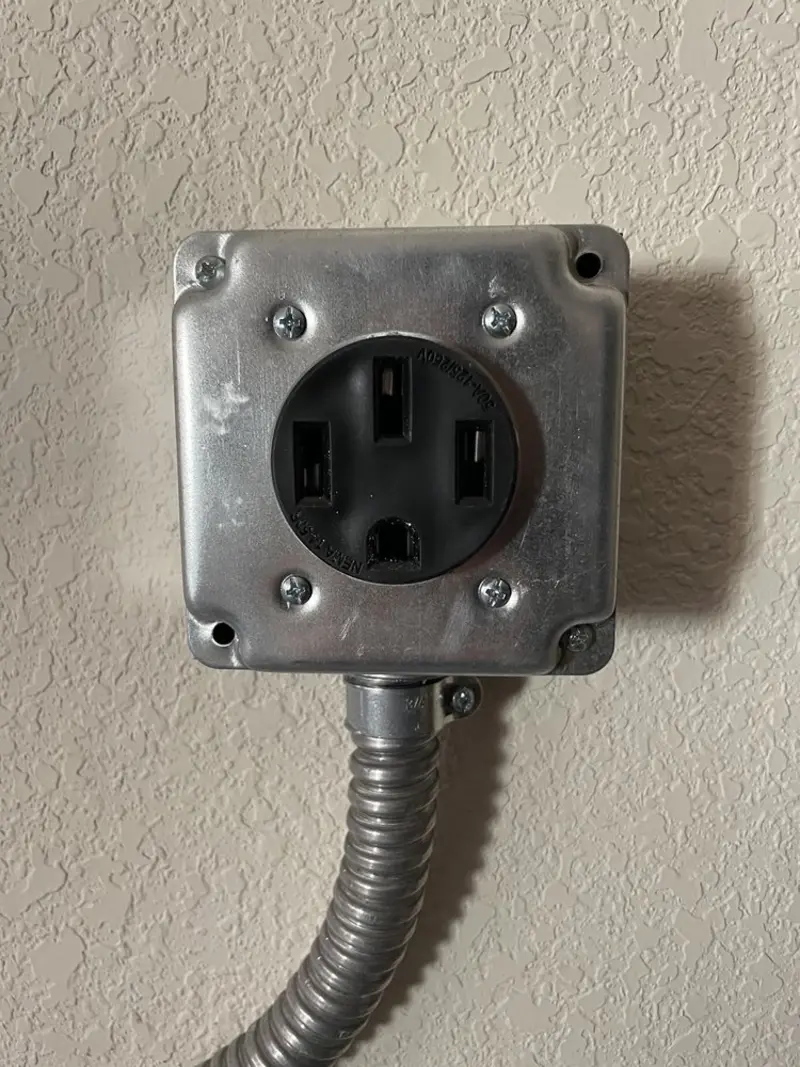 NEMA 14-50 outlet installed for Smart Home Electrical in Greenwood